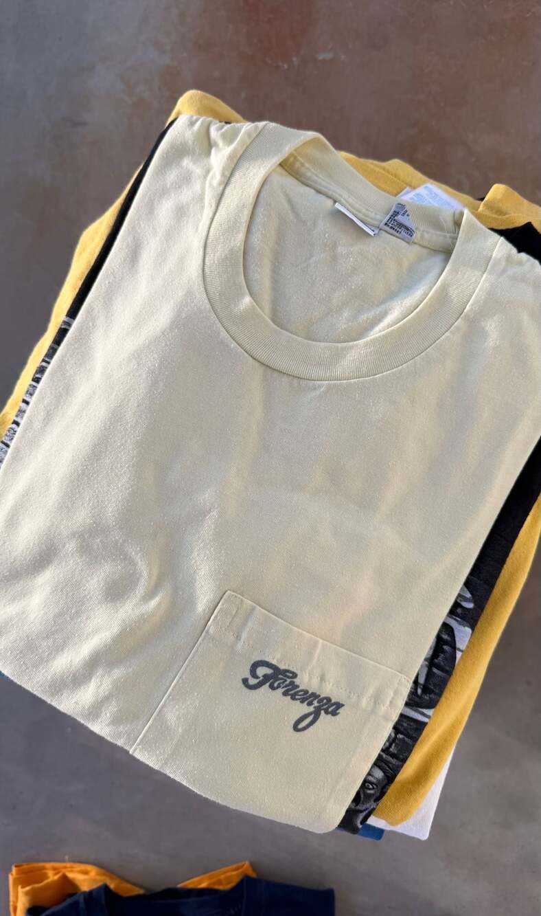 Vintage Forenza Authentic Sportswear Men's Short Sleeve Pocket T-Shirt Yellow